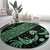 Indonesia Batik Pattern Round Carpet Green Version