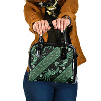 Indonesia Batik Pattern Shoulder Handbag Green Version LT01 One Size Green - Polynesian Pride