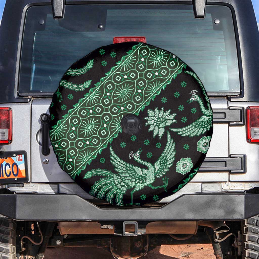 Indonesia Batik Pattern Spare Tire Cover Green Version