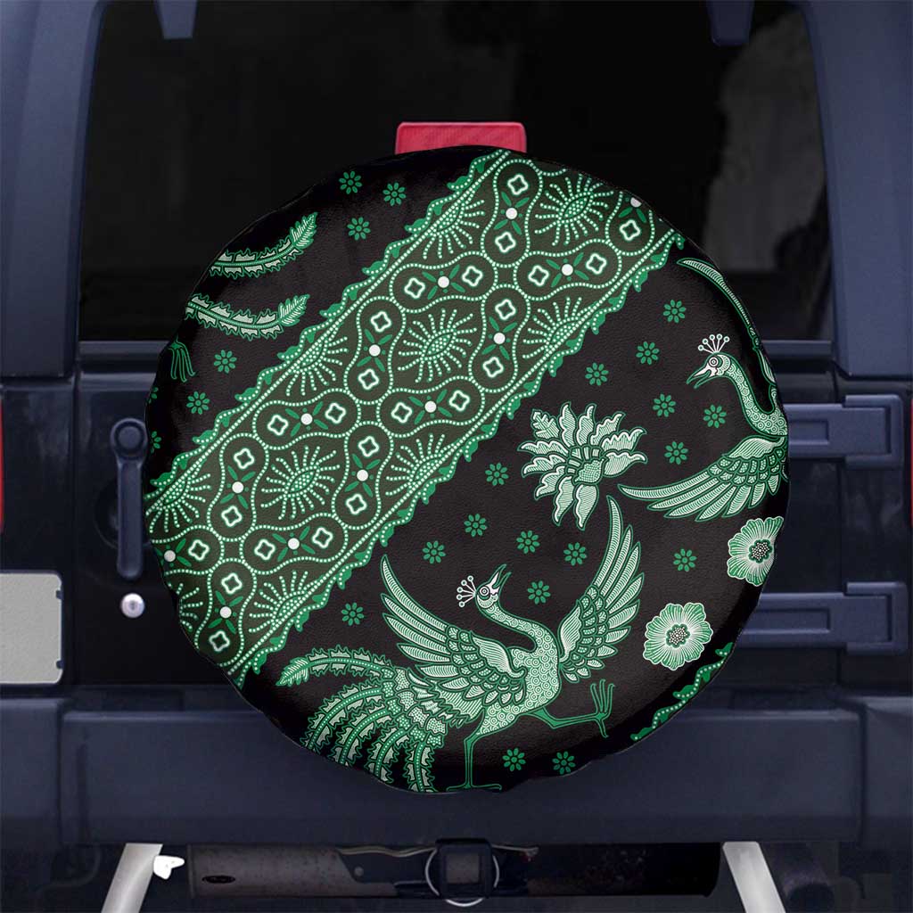 Indonesia Batik Pattern Spare Tire Cover Green Version LT01 - Polynesian Pride