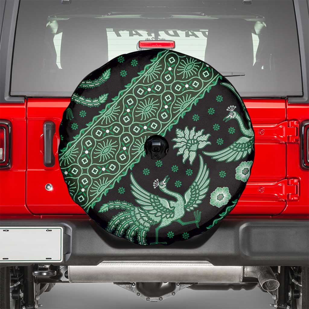 Indonesia Batik Pattern Spare Tire Cover Green Version LT01 - Polynesian Pride