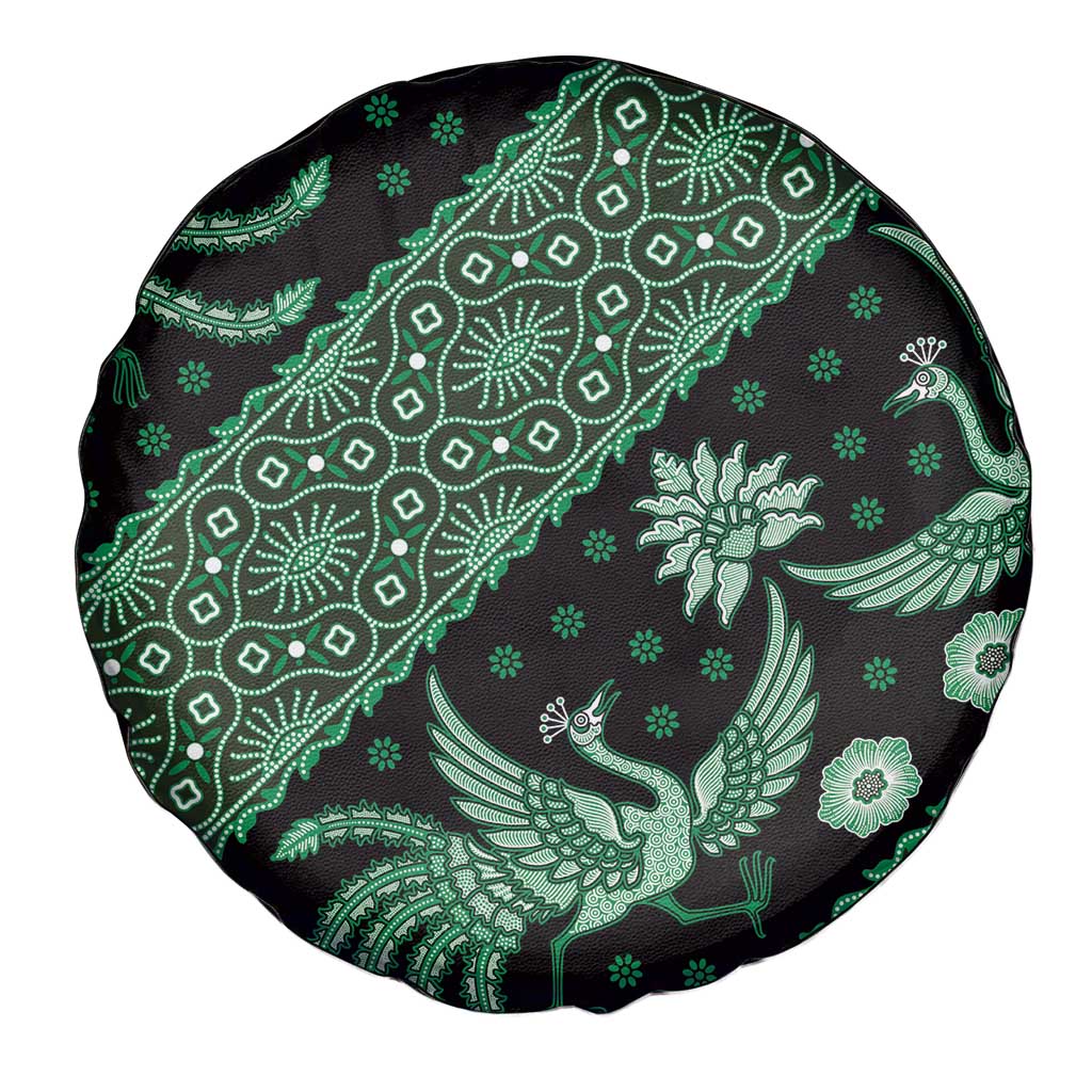 Indonesia Batik Pattern Spare Tire Cover Green Version LT01 - Polynesian Pride