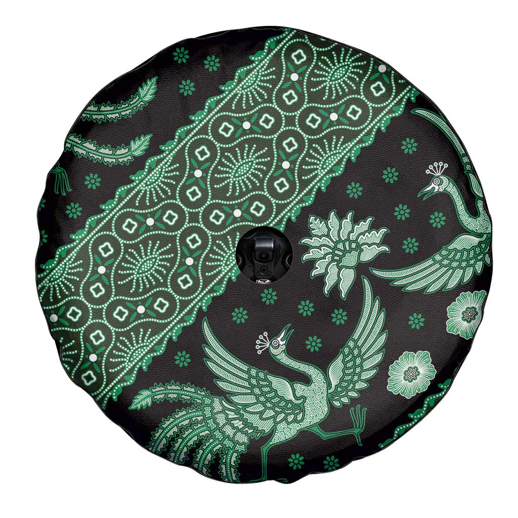 Indonesia Batik Pattern Spare Tire Cover Green Version LT01 - Polynesian Pride