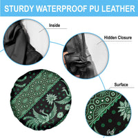 Indonesia Batik Pattern Spare Tire Cover Green Version LT01 - Polynesian Pride