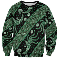 Indonesia Batik Pattern Sweatshirt Green Version LT01 Unisex Green - Polynesian Pride