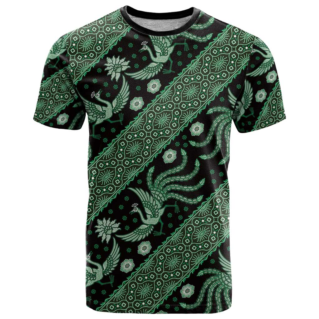 Indonesia Batik Pattern T Shirt Green Version LT01 Green - Polynesian Pride