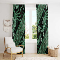 Indonesia Batik Pattern Window Curtain Green Version LT01 - Polynesian Pride