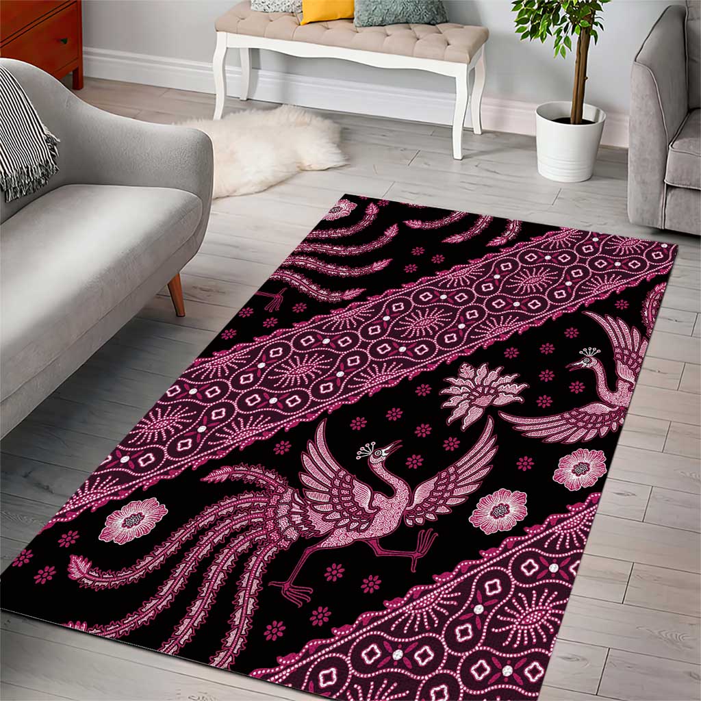 Indonesia Batik Pattern Area Rug Pink Version LT01 - Polynesian Pride