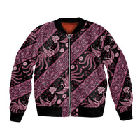 Indonesia Batik Pattern Bomber Jacket Pink Version LT01 Unisex Pink - Polynesian Pride
