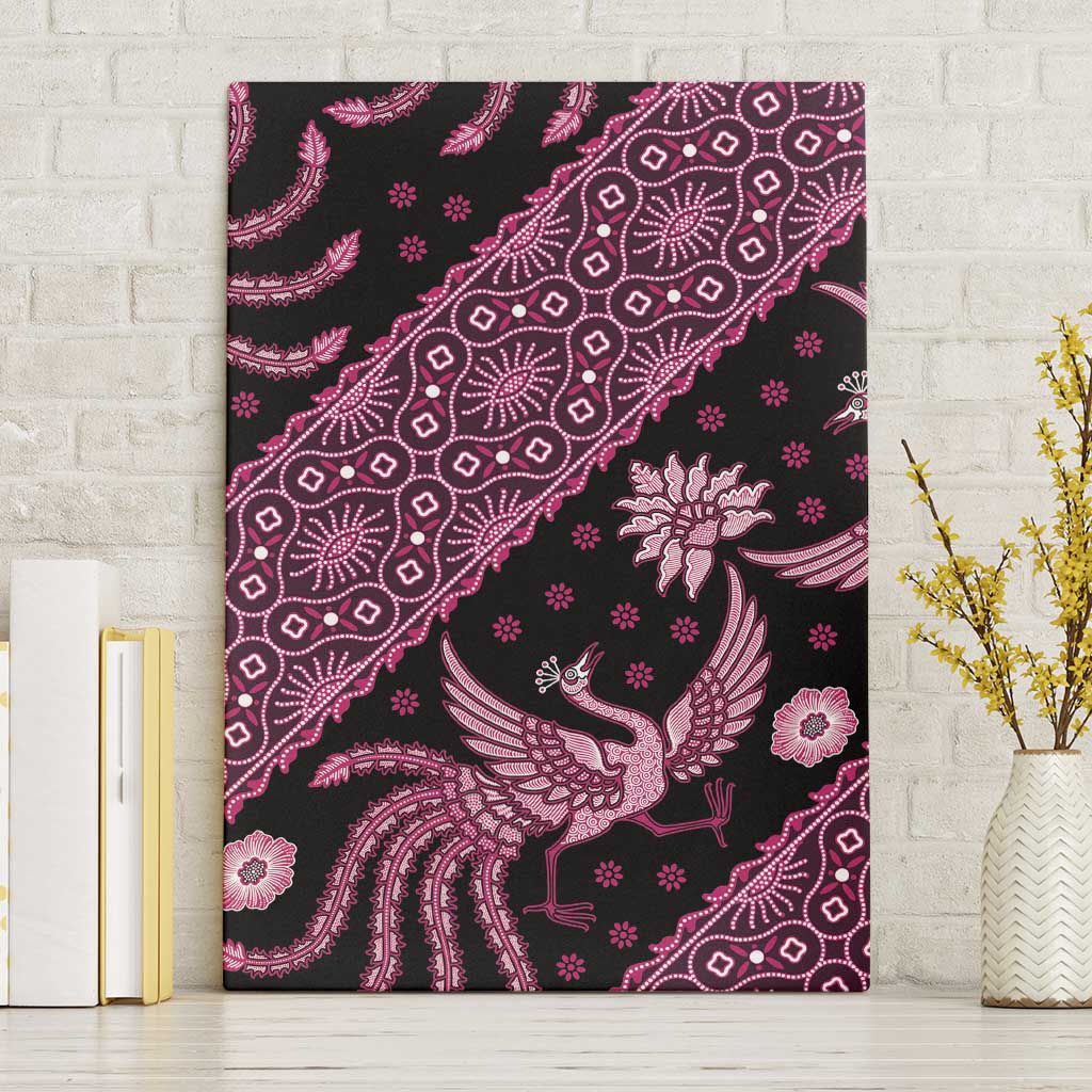 Indonesia Batik Pattern Canvas Wall Art Pink Version LT01 Without Frame Pink - Polynesian Pride