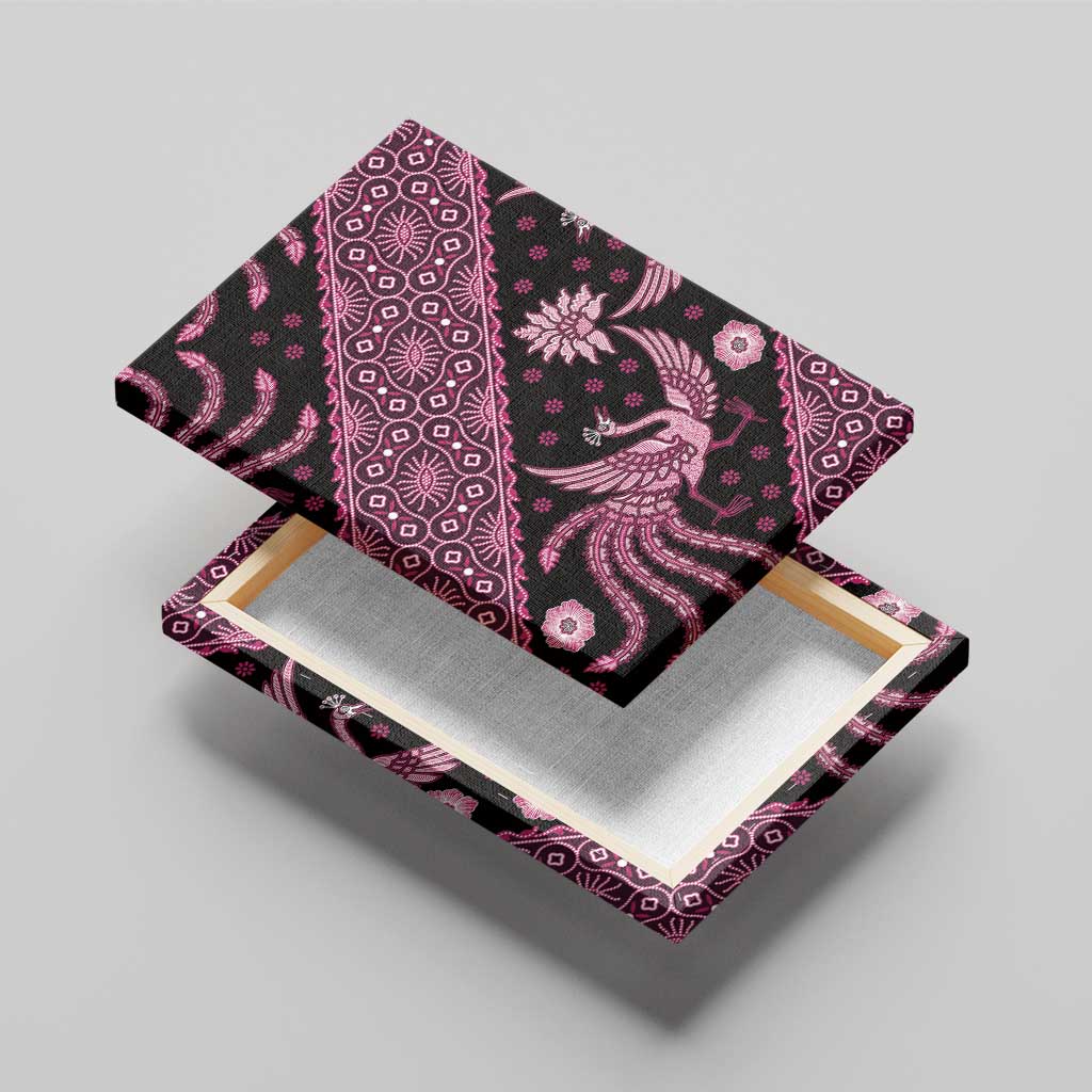 Indonesia Batik Pattern Canvas Wall Art Pink Version LT01 - Polynesian Pride