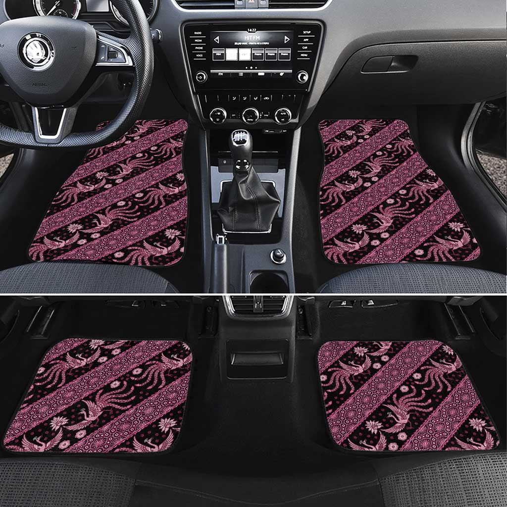 Indonesia Batik Pattern Car Mats Pink Version LT01 Set 4pcs Pink - Polynesian Pride