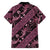 Indonesia Batik Pattern Family Matching Puletasi and Hawaiian Shirt Pink Version