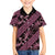 Indonesia Batik Pattern Family Matching Puletasi and Hawaiian Shirt Pink Version