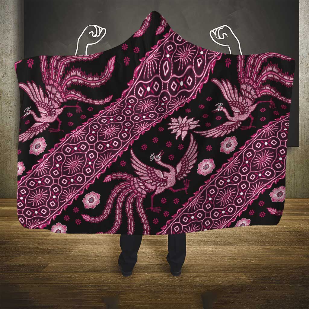 Indonesia Batik Pattern Hooded Blanket Pink Version LT01 - Polynesian Pride
