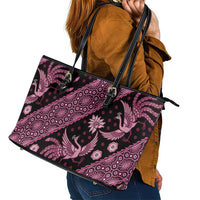 Indonesia Batik Pattern Leather Tote Bag Pink Version LT01 - Polynesian Pride