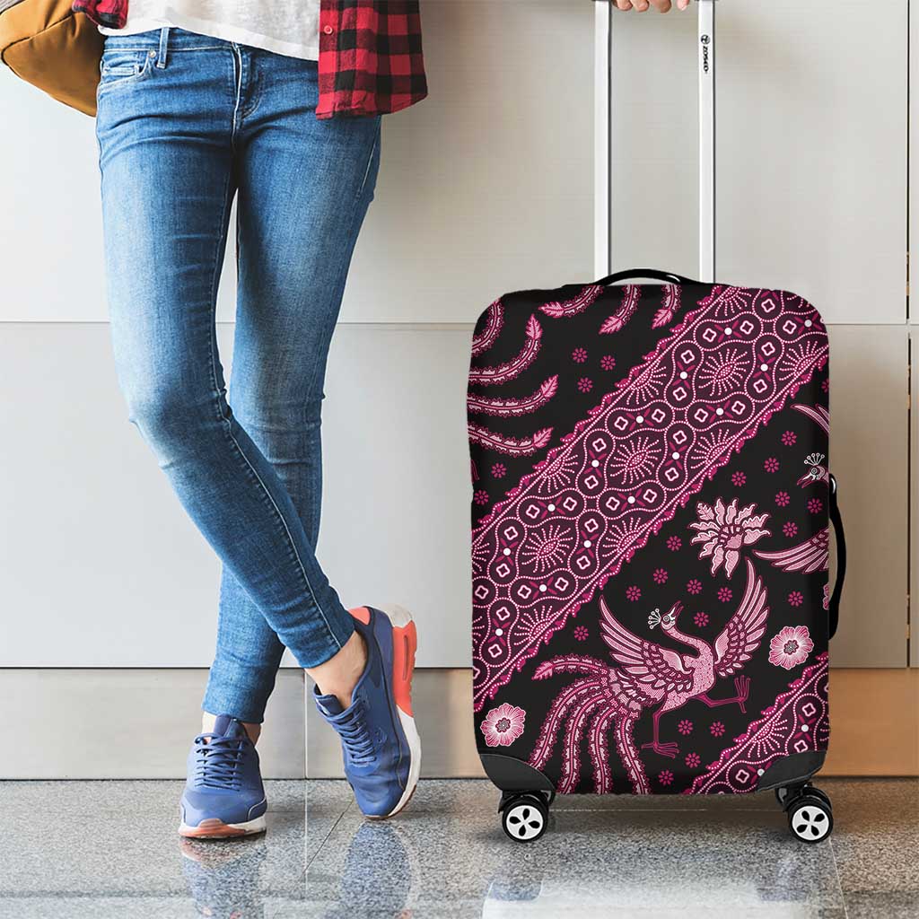 Indonesia Batik Pattern Luggage Cover Pink Version LT01 - Polynesian Pride