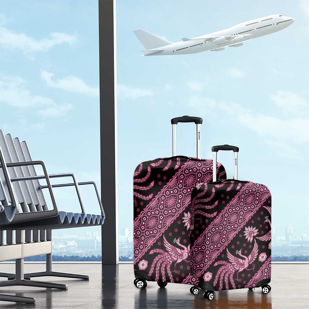 Indonesia Batik Pattern Luggage Cover Pink Version LT01 - Polynesian Pride