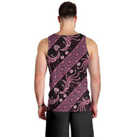 Indonesia Batik Pattern Men Tank Top Pink Version LT01 - Polynesian Pride
