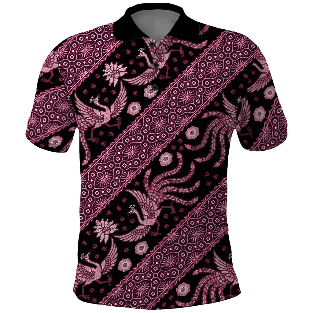 Indonesia Batik Pattern Polo Shirt Pink Version LT01 Pink - Polynesian Pride