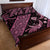 Indonesia Batik Pattern Quilt Bed Set Pink Version