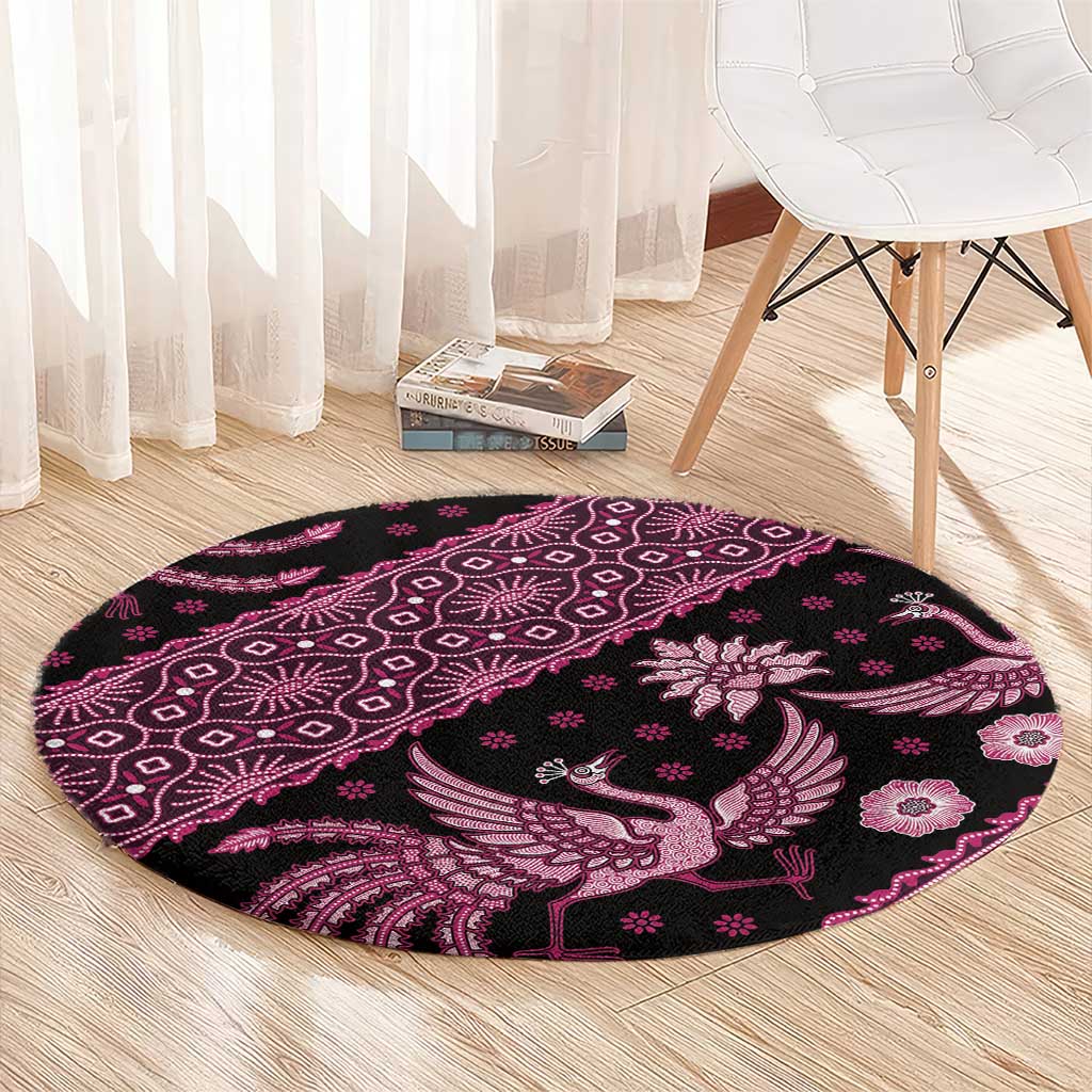 Indonesia Batik Pattern Round Carpet Pink Version LT01 - Polynesian Pride
