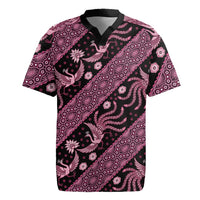 Indonesia Batik Pattern Rugby Jersey Pink Version LT01 Pink - Polynesian Pride