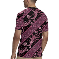 Indonesia Batik Pattern Rugby Jersey Pink Version LT01 - Polynesian Pride