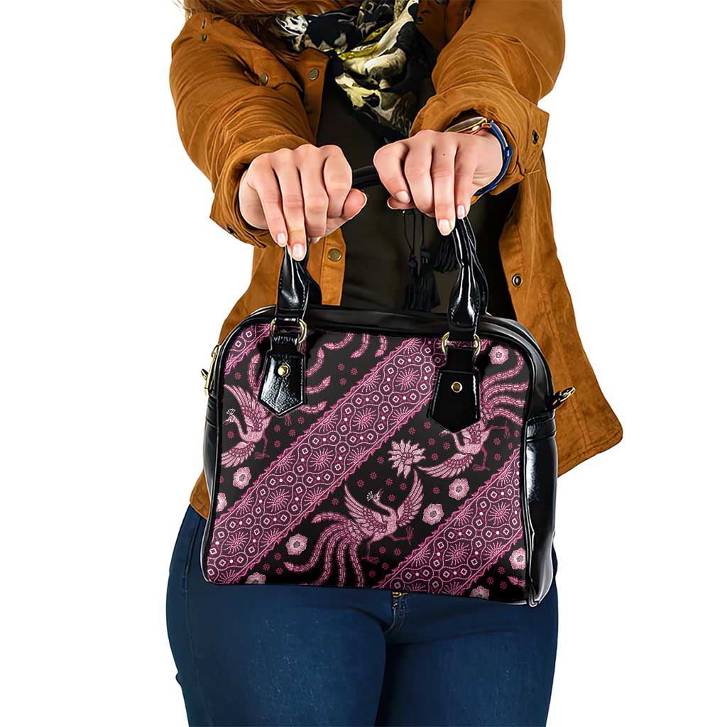 Indonesia Batik Pattern Shoulder Handbag Pink Version LT01 One Size Pink - Polynesian Pride