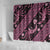 Indonesia Batik Pattern Shower Curtain Pink Version