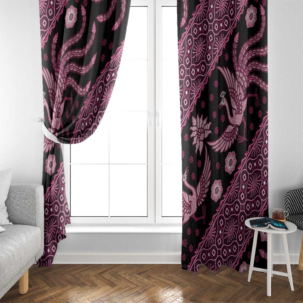 Indonesia Batik Pattern Window Curtain Pink Version LT01 - Polynesian Pride
