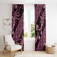 Indonesia Batik Pattern Window Curtain Pink Version LT01 - Polynesian Pride