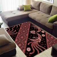 Indonesia Batik Pattern Area Rug Red Version LT01 - Polynesian Pride
