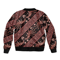 Indonesia Batik Pattern Bomber Jacket Red Version LT01 - Polynesian Pride