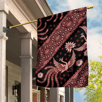 Indonesia Batik Pattern Garden Flag Red Version LT01 House Flag Red - Polynesian Pride