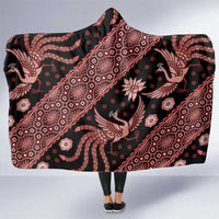 Indonesia Batik Pattern Hooded Blanket Red Version LT01 One Size Red - Polynesian Pride
