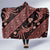 Indonesia Batik Pattern Hooded Blanket Red Version