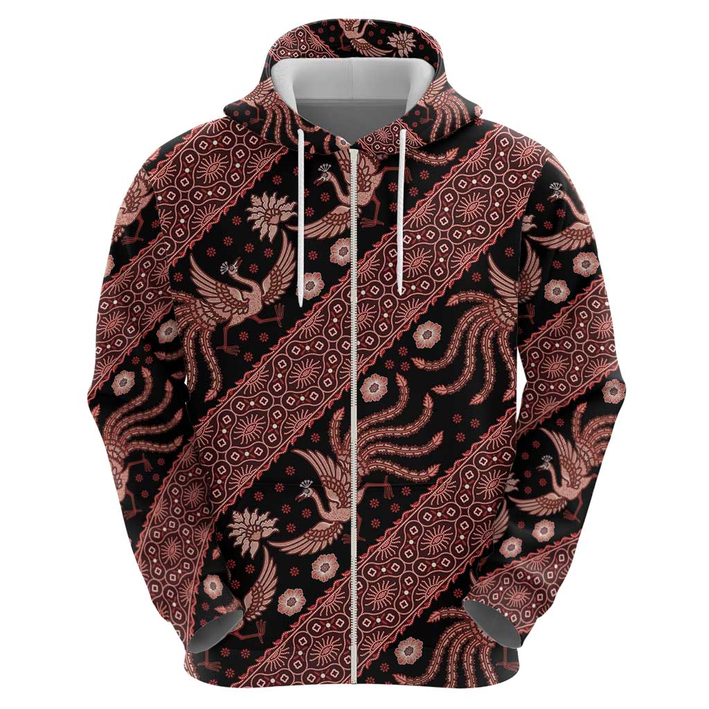 Indonesia Batik Pattern Hoodie Red Version LT01 - Polynesian Pride