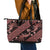 Indonesia Batik Pattern Leather Tote Bag Red Version