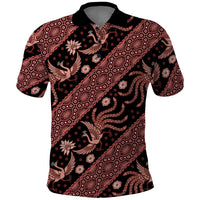 Indonesia Batik Pattern Polo Shirt Red Version LT01 Red - Polynesian Pride