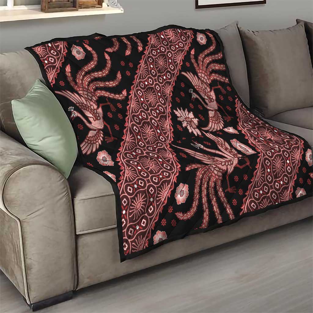 Indonesia Batik Pattern Quilt Red Version LT01 - Polynesian Pride