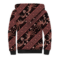 Indonesia Batik Pattern Sherpa Hoodie Red Version LT01 - Polynesian Pride