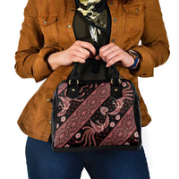 Indonesia Batik Pattern Shoulder Handbag Red Version LT01 - Polynesian Pride
