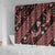 Indonesia Batik Pattern Shower Curtain Red Version