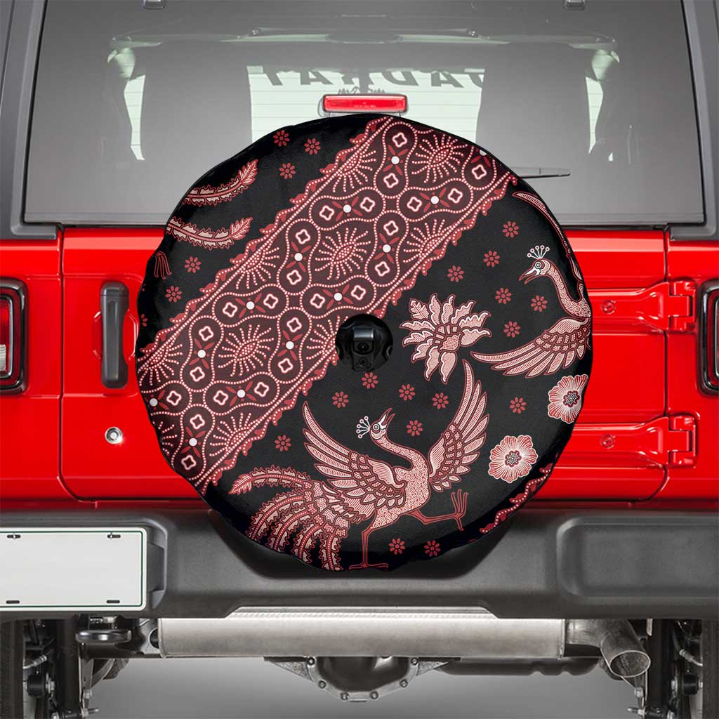 Indonesia Batik Pattern Spare Tire Cover Red Version LT01 - Polynesian Pride