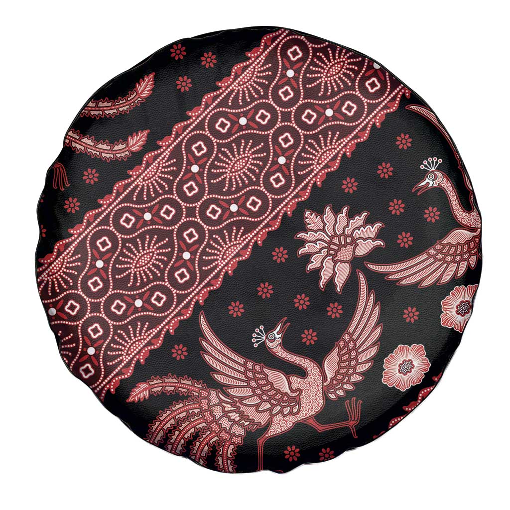 Indonesia Batik Pattern Spare Tire Cover Red Version LT01 - Polynesian Pride