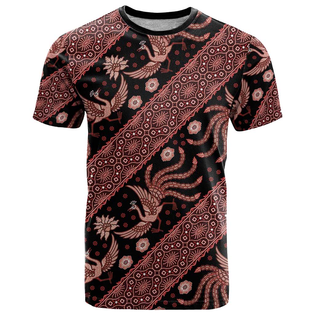 Indonesia Batik Pattern T Shirt Red Version LT01 Red - Polynesian Pride