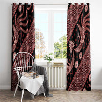 Indonesia Batik Pattern Window Curtain Red Version LT01 - Polynesian Pride