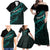 personalised-aotearoa-family-matching-off-shoulder-maxi-dress-and-hawaiian-shirt-silver-fern-mix-paua-shell-polynesian-pattern