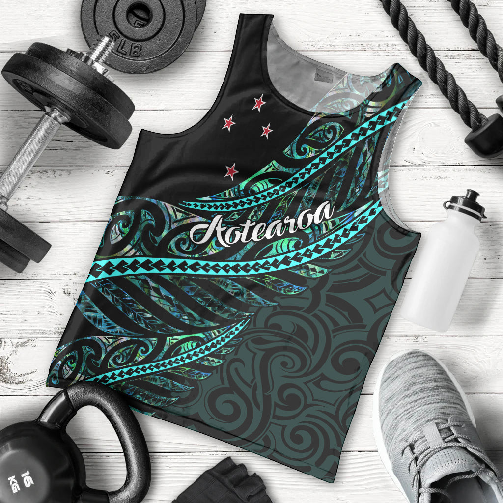 personalised-aotearoa-men-tank-top-silver-fern-mix-paua-shell-polynesian-pattern